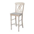 International Concepts Lattice Bar Height Stool, 30" Seat Height, Unfinished S-3903